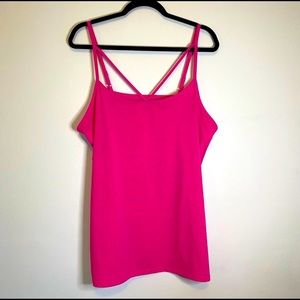 Torrid HOT PINK Foxy Tank Top with Criss Cross Front - PLUS SIZE